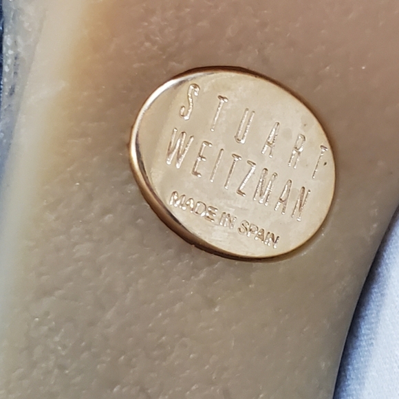 Stuart Weitzman Size 7 Black Patent Gloss Heel Booties With Buckle - Picture 4 of 9